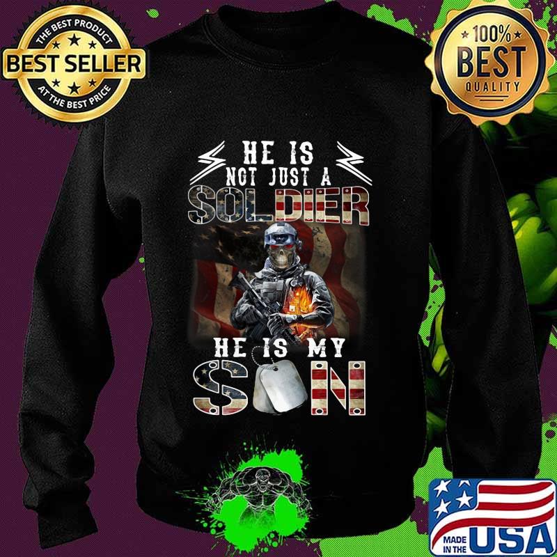 Veteran he is not just a soldier he is my son american flag s Sweater Veteran he is not just a soldier he is my son american flag s Sweater
