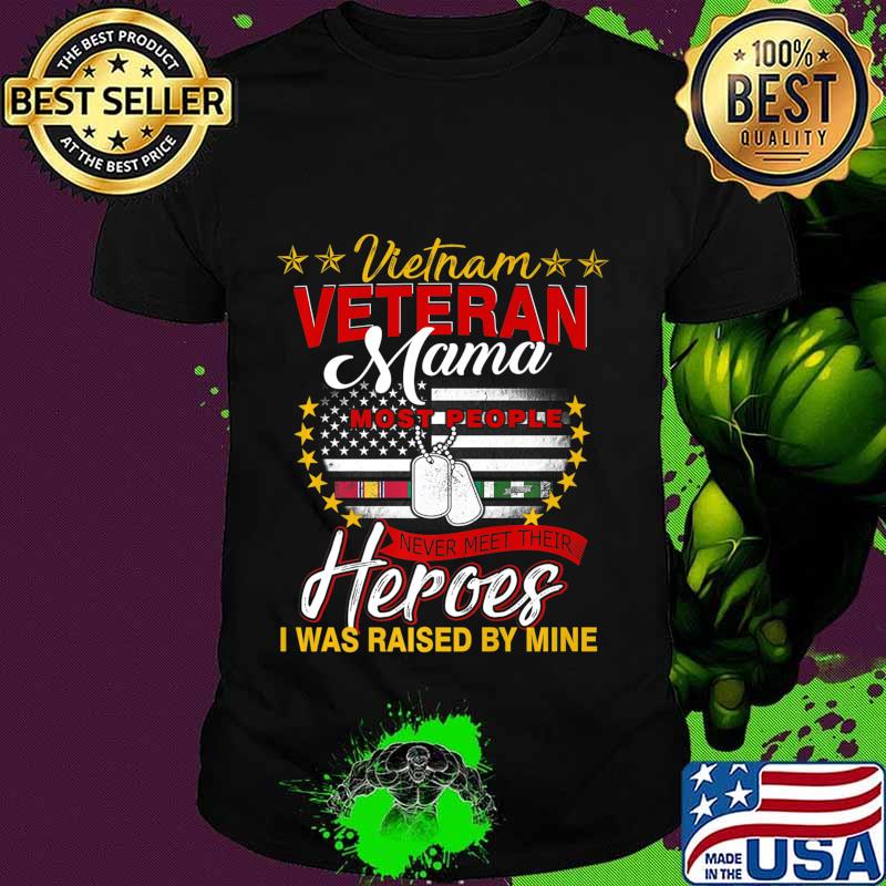 Vietnam Veteran Mama Raised By My Hero Tee Veteran Day Premium T-Shirt