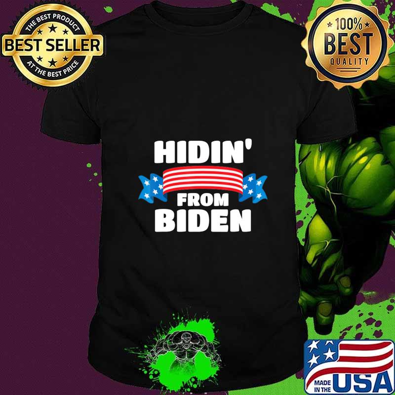 Vintage Hidin from Biden shirt USA Flag Joe Biden T-Shirt