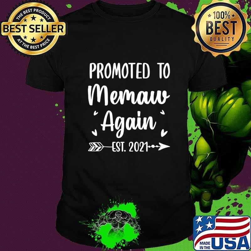 Vintage Promoted To Memaw Again Est 2021 Gifts T-Shirt