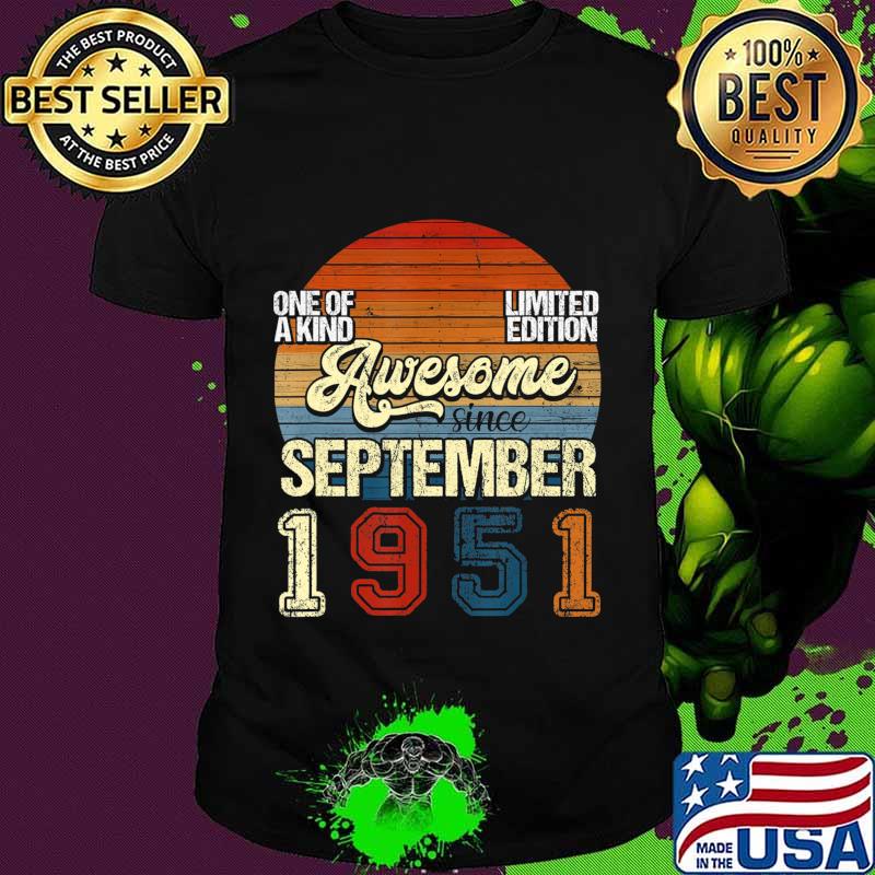 Vintage SEPTEMBER 1951 69 Years Old 69th Birthday Gifts T-Shirt
