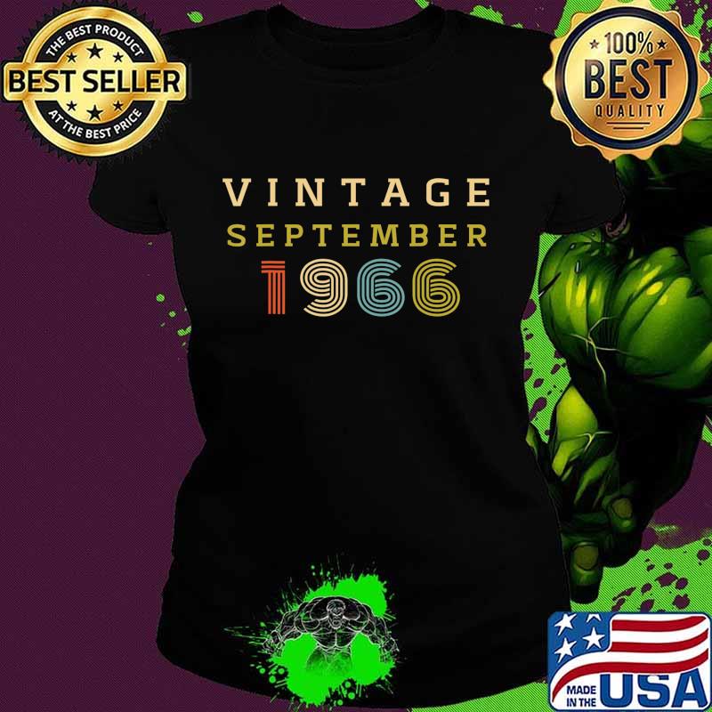 Vintage September 1966, 54 Year Old Birthday Gift T-Shirt Ladies tee Vintage September 1966, 54 Year Old Birthday Gift T-Shirt Ladies tee