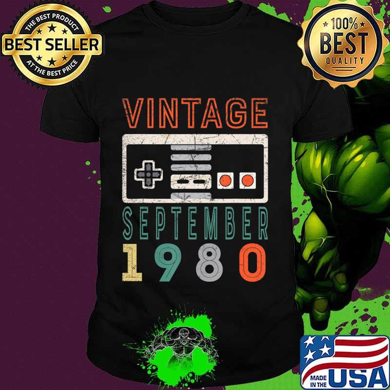 Vintage September 1980 40th Birthday Shirt 40 Year Old T-Shirt