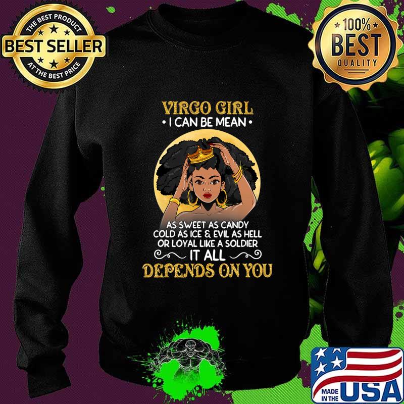 Virgo Girls Black Queen August September Birthday Gifts T-Shirt Sweater Virgo Girls Black Queen August September Birthday Gifts T-Shirt Sweater