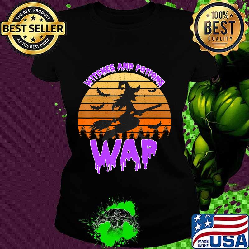 WAP Witches and Potions Funny Trending Halloween Retro T-Shirt Ladies tee WAP Witches and Potions Funny Trending Halloween Retro T-Shirt Ladies tee