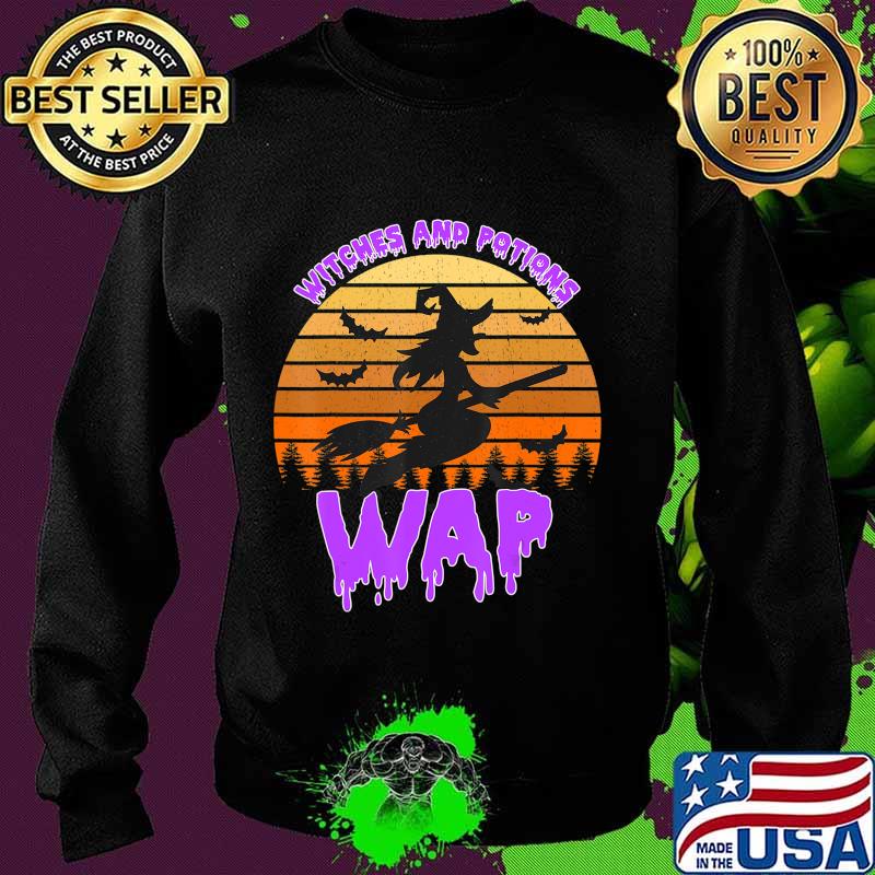 WAP Witches and Potions Funny Trending Halloween Retro T-Shirt Sweater WAP Witches and Potions Funny Trending Halloween Retro T-Shirt Sweater