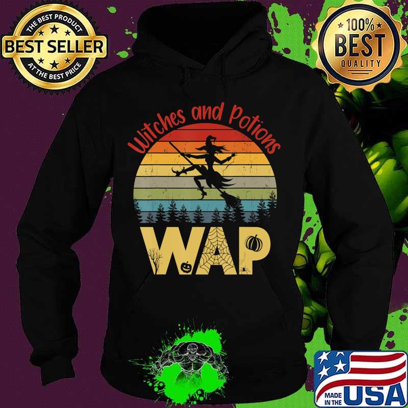 WAP Witches And Potions Retro Sunset Vintage Witch T-Shirt Hoodie WAP Witches And Potions Retro Sunset Vintage Witch T-Shirt Hoodie