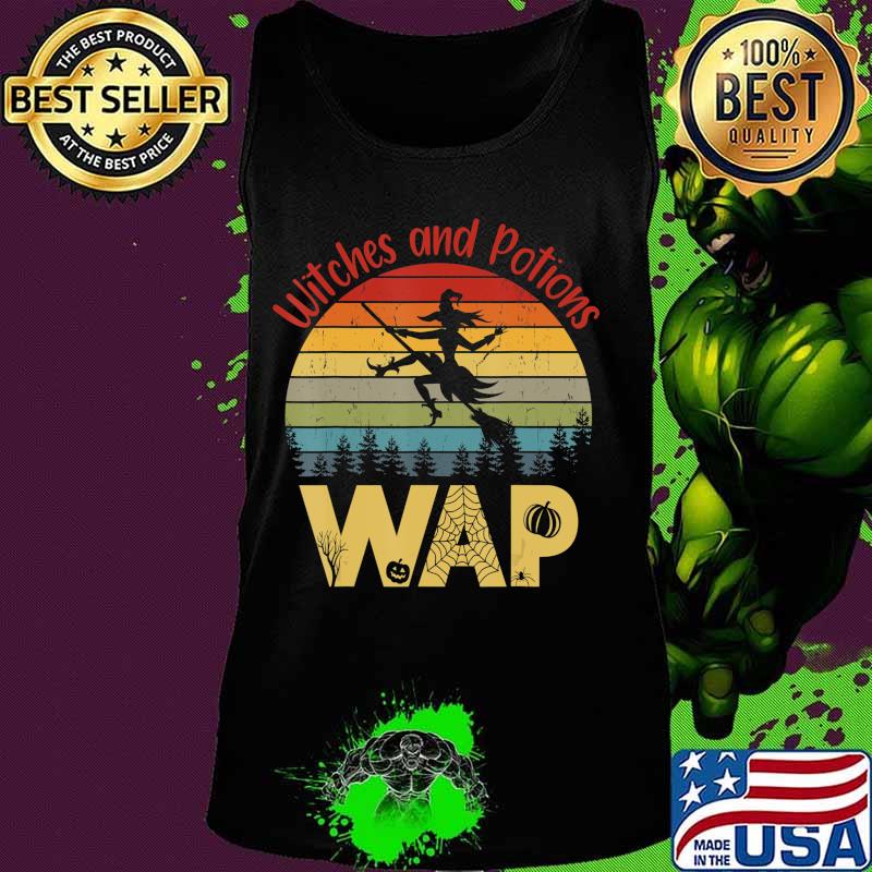 WAP Witches And Potions Retro Sunset Vintage Witch T-Shirt Tank top WAP Witches And Potions Retro Sunset Vintage Witch T-Shirt Tank top