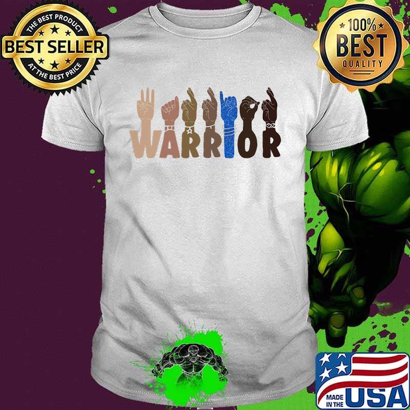 Warrior black lives matter sign language shirt