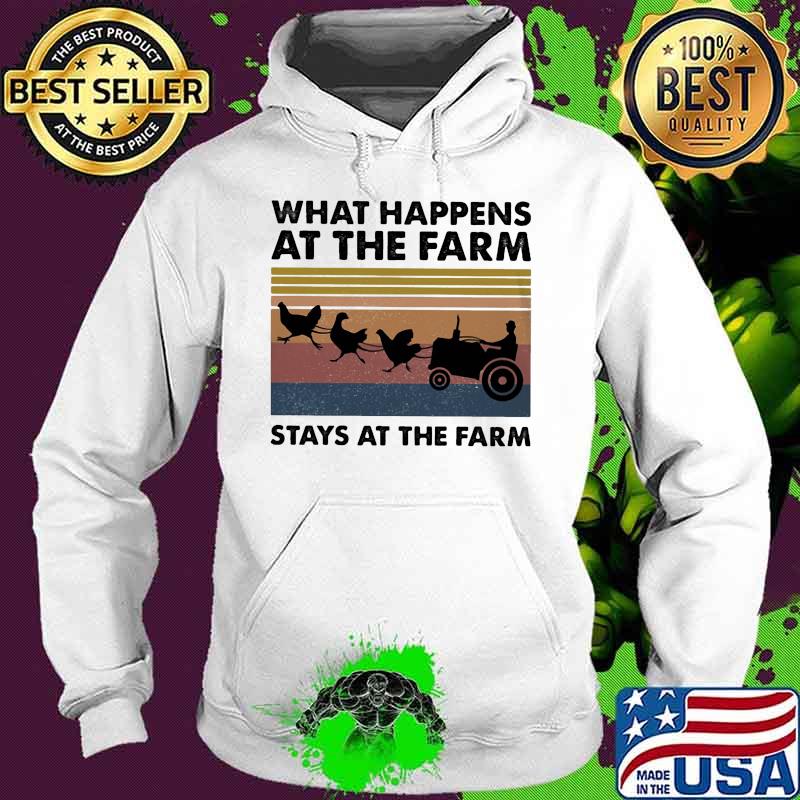 What happens at the farm stays at the farm vintage retro s Hoodie What happens at the farm stays at the farm vintage retro s Hoodie
