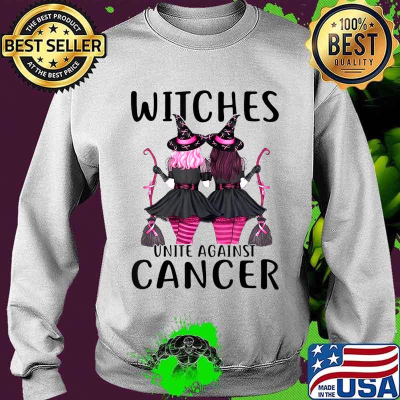 Witches United Against Cancer Wear Pink Halloween Support T-Shirt Sweater Witches United Against Cancer Wear Pink Halloween Support T-Shirt Sweater