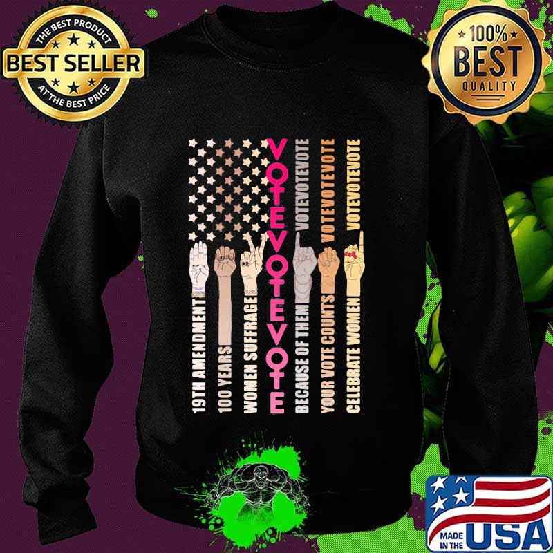 Women's suffrage in the us by celebrating the 100th anniversary vote american flag s Sweater Women's suffrage in the us by celebrating the 100th anniversary vote american flag s Sweater