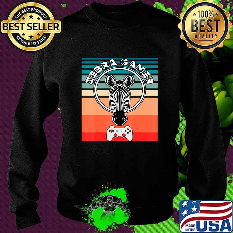 Zebra Gamer Controller Graphic Design For Gamer Kids T-Shirt Sweater Zebra Gamer Controller Graphic Design For Gamer Kids T-Shirt Sweater