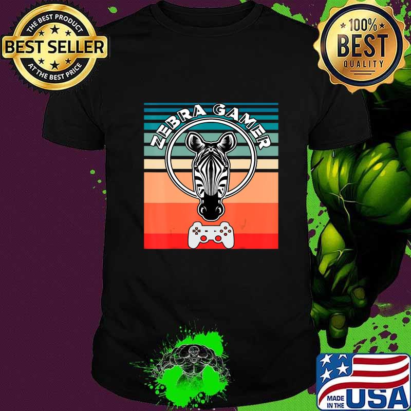 Zebra Gamer Controller Graphic Design For Gamer Kids T-Shirt
