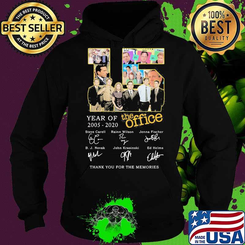 15 year of 2005 2020 the office thank for the memories signatures s Hoodie 15 year of 2005 2020 the office thank for the memories signatures s Hoodie
