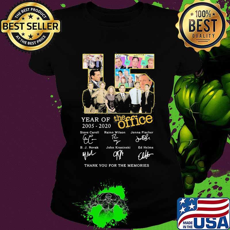 15 year of 2005 2020 the office thank for the memories signatures s Ladies tee 15 year of 2005 2020 the office thank for the memories signatures s Ladies tee