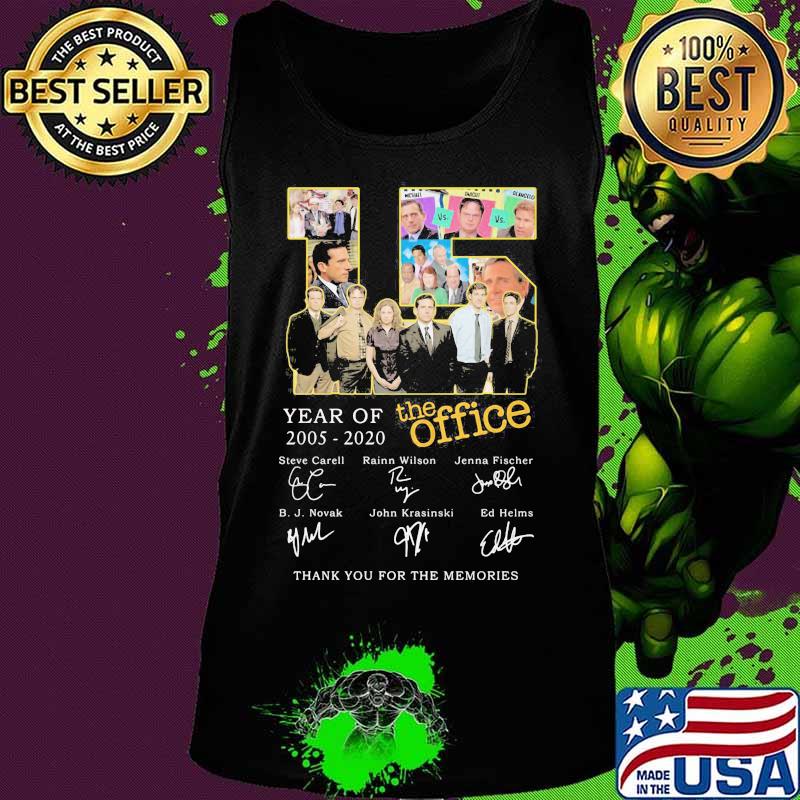 15 year of 2005 2020 the office thank for the memories signatures s Tank top 15 year of 2005 2020 the office thank for the memories signatures s Tank top
