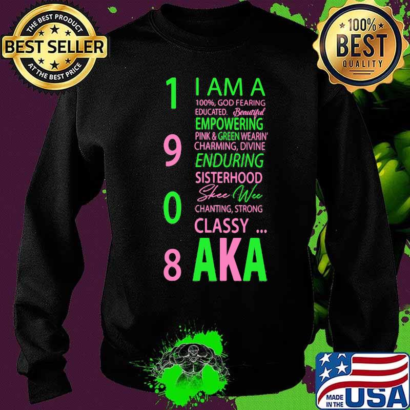 1908 i am a 100% god fearing educated beautiful empowering pink and green wearing charming aka s Sweater 1908 i am a 100% god fearing educated beautiful empowering pink and green wearing charming aka s Sweater