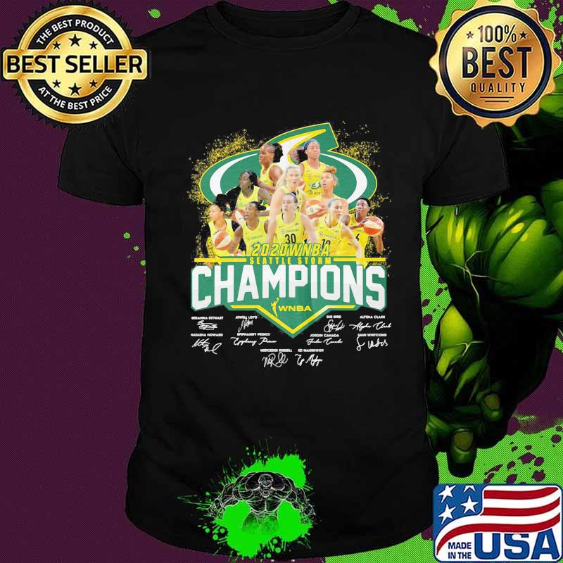 2020 wnba seattle storm champions signatures shirt