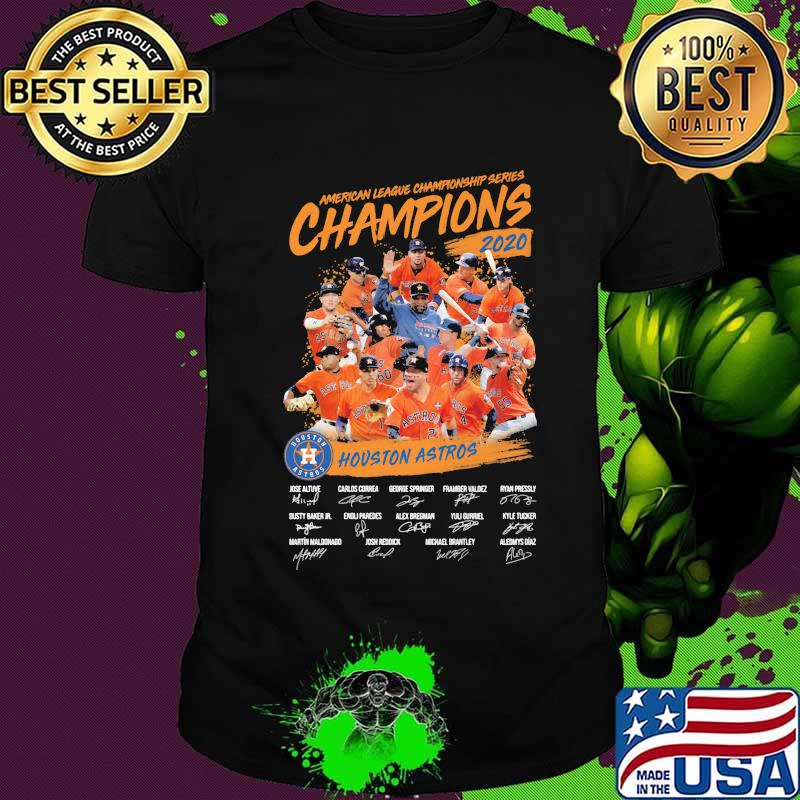 American league championship series champions houston astros signatures shirt