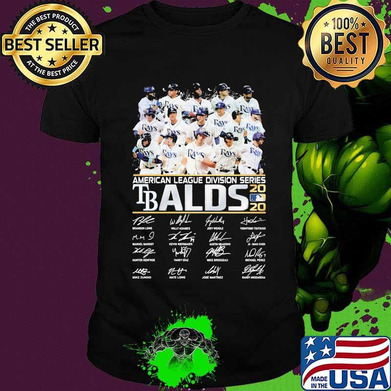 American league division series tbalds 2020 signatures shirt