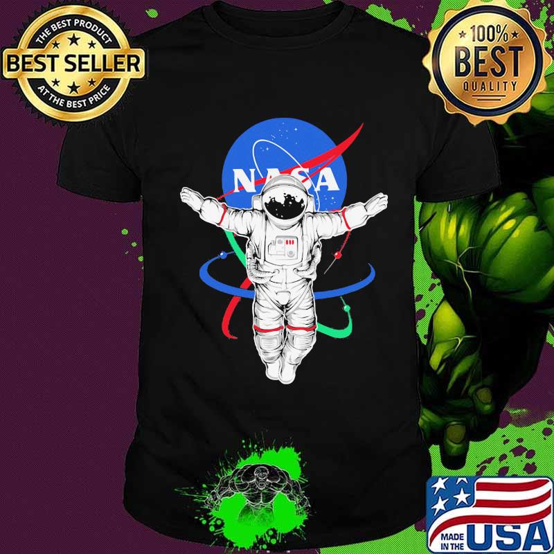 Astronaut in space nasa logo shirt