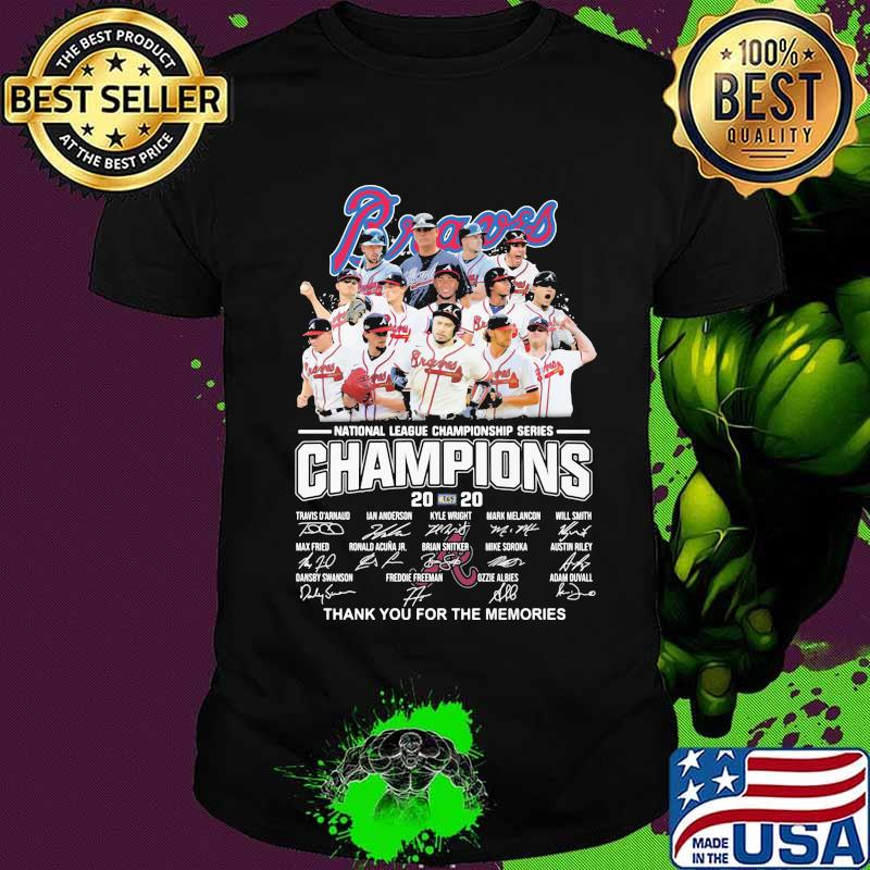 Atlanta braves national league championship series champions 2020 thank you for the memories signatures shirt