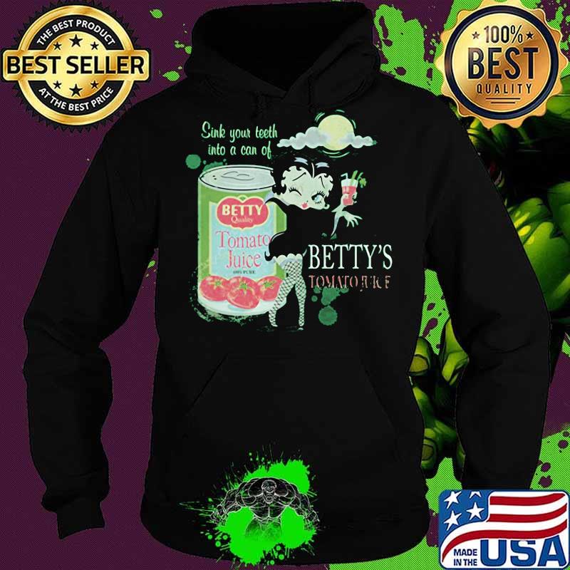 Betty Boop Vampire Betty's Tomato Juice Youth s Hoodie Betty Boop Vampire Betty's Tomato Juice Youth s Hoodie
