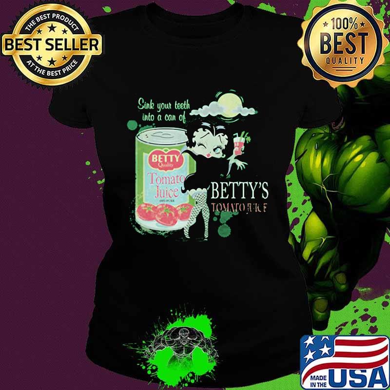 Betty Boop Vampire Betty's Tomato Juice Youth s Ladies tee Betty Boop Vampire Betty's Tomato Juice Youth s Ladies tee