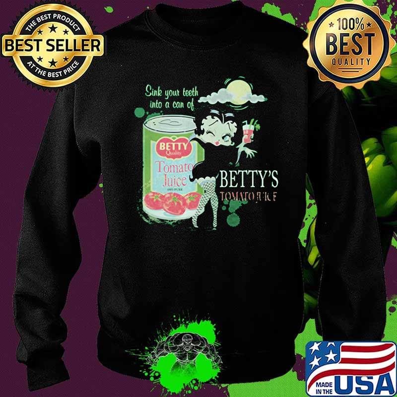 Betty Boop Vampire Betty's Tomato Juice Youth s Sweater Betty Boop Vampire Betty's Tomato Juice Youth s Sweater