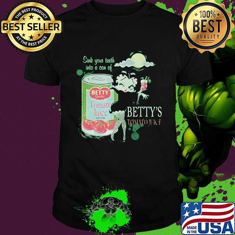 Betty Boop Vampire Betty's Tomato Juice Youth shirt Betty Boop Vampire Betty's Tomato Juice Youth shirt