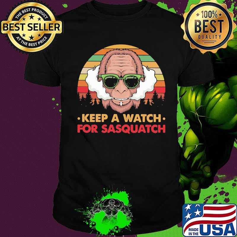 Bigfoot keep a watch for sasquatch vintage retro shirt