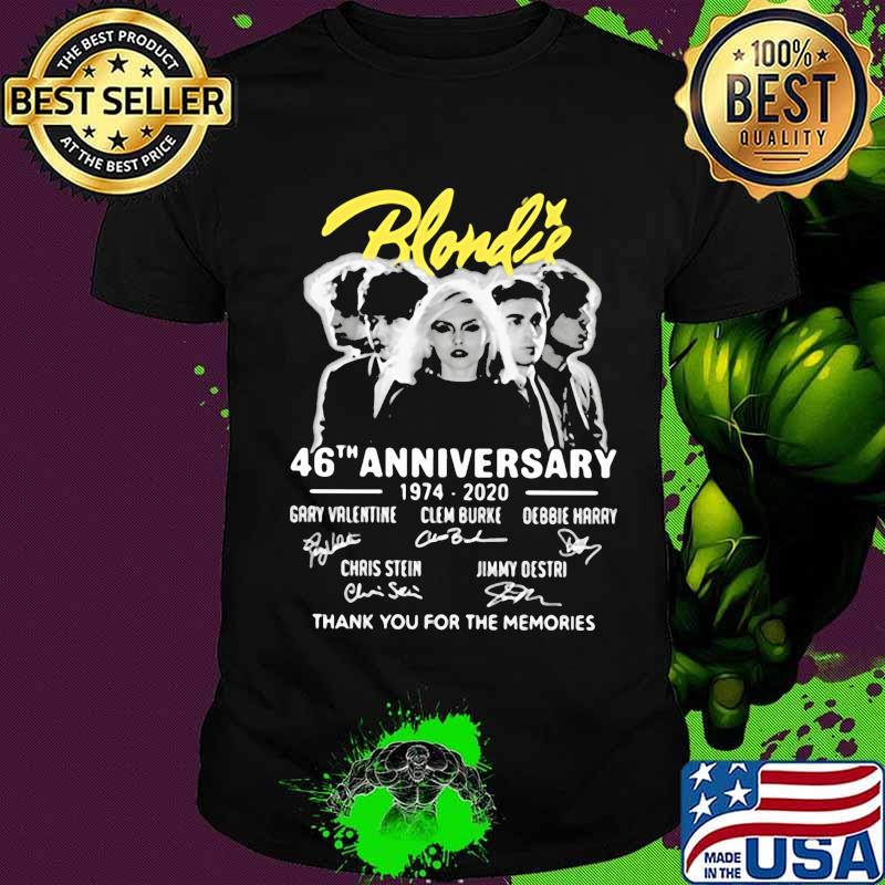 Blondie 46th anniversary 1974 2020 thank for the memories signatures shirt