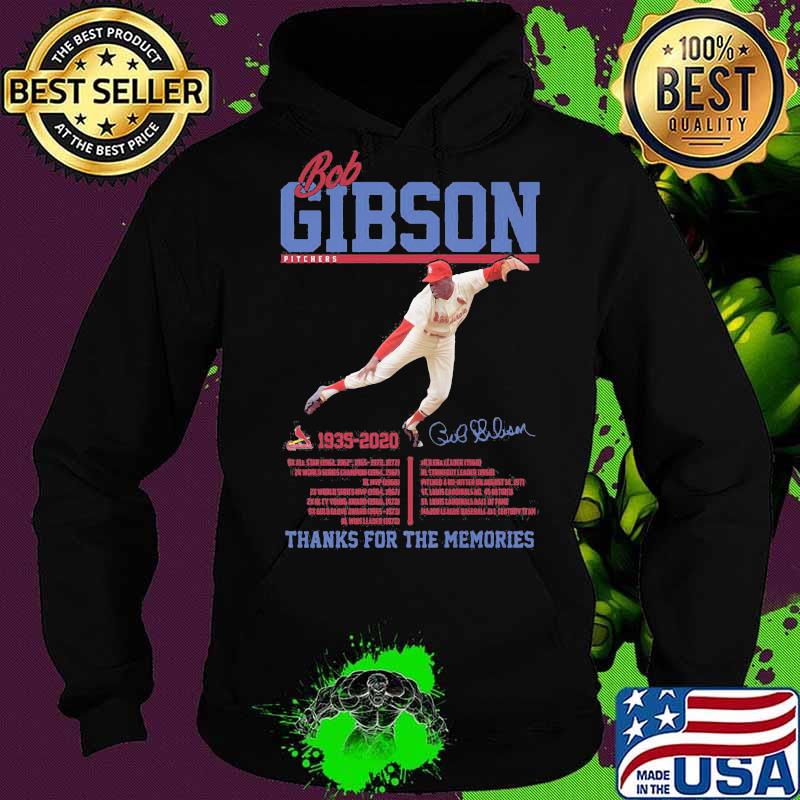 Bob gibson pitchers 1935 2020 thank you for the memories signature s Hoodie Bob gibson pitchers 1935 2020 thank you for the memories signature s Hoodie