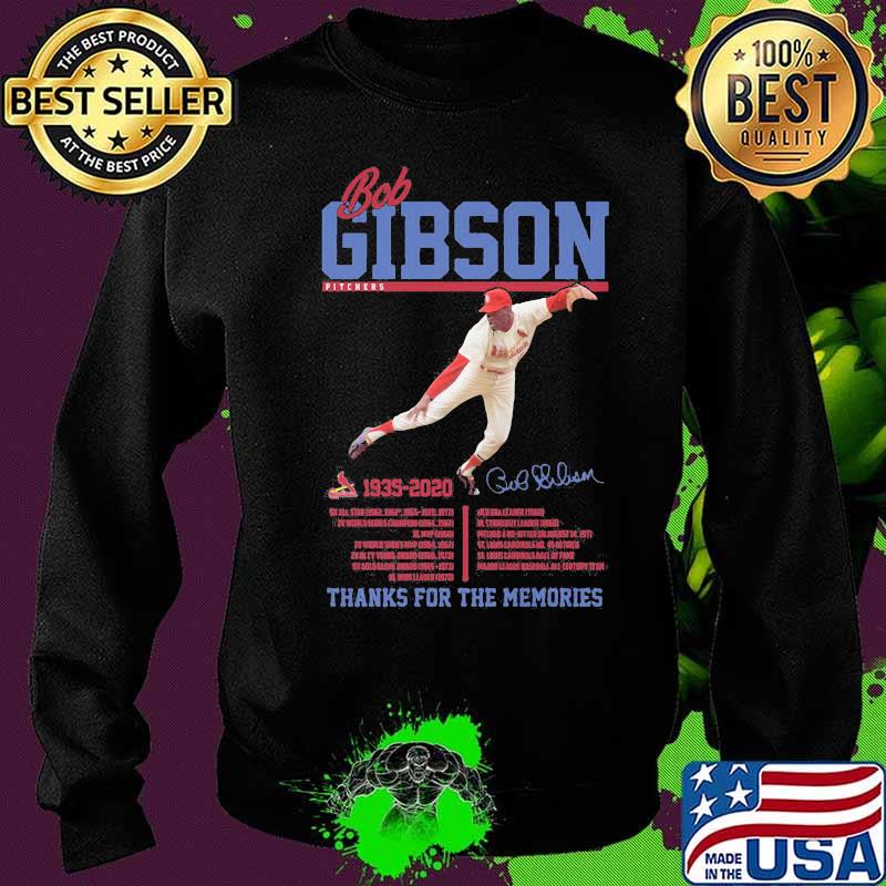 Bob gibson pitchers 1935 2020 thank you for the memories signature s Sweater Bob gibson pitchers 1935 2020 thank you for the memories signature s Sweater