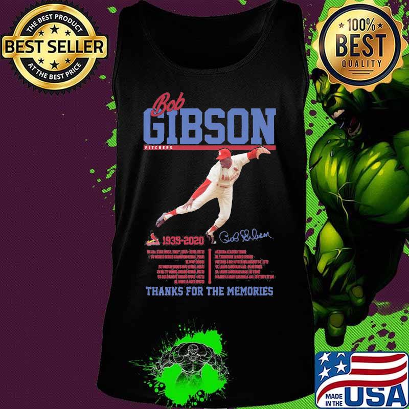 Bob gibson pitchers 1935 2020 thank you for the memories signature s Tank top Bob gibson pitchers 1935 2020 thank you for the memories signature s Tank top