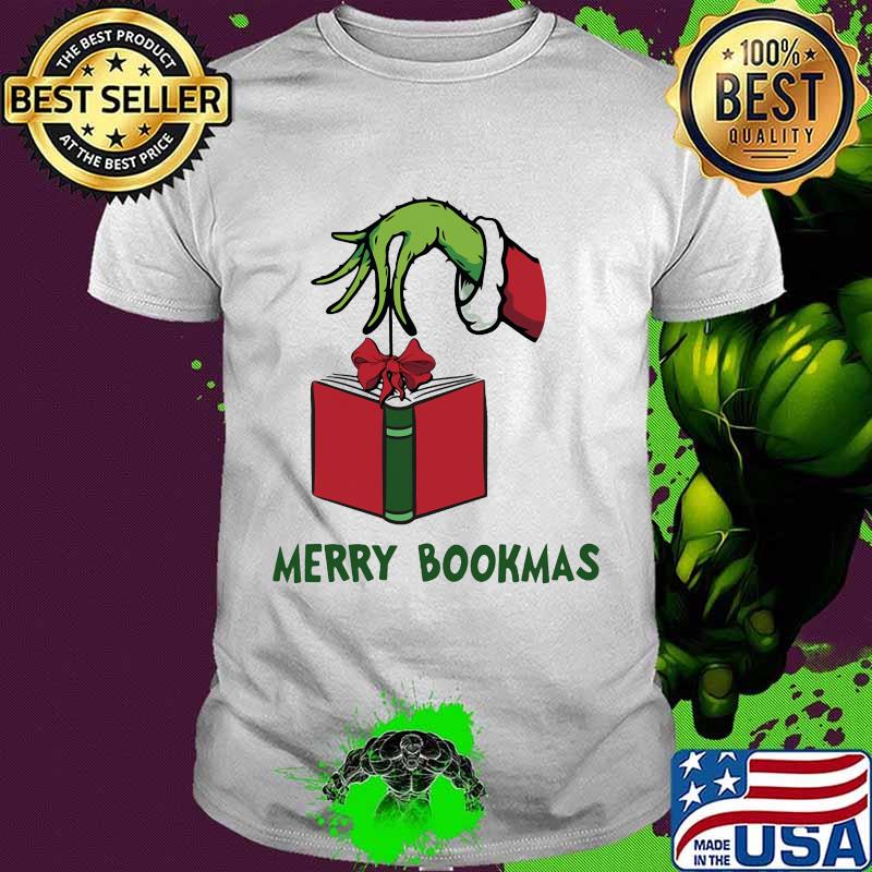 Book merry bookmas santa xmas shirt