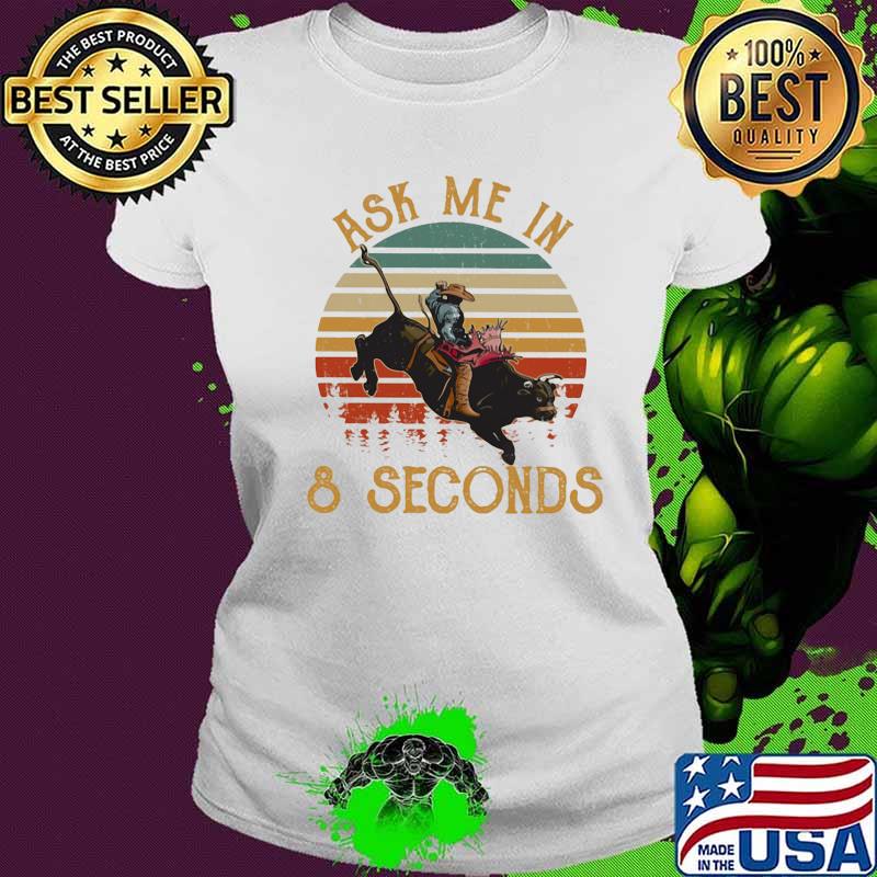 Buffalo ask me in 8 seconds vintage retro s Ladies tee Buffalo ask me in 8 seconds vintage retro s Ladies tee