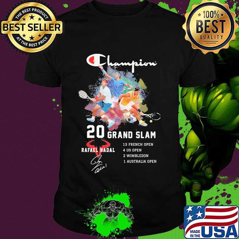Champion 20 grand slam rafael nadal signature shirt