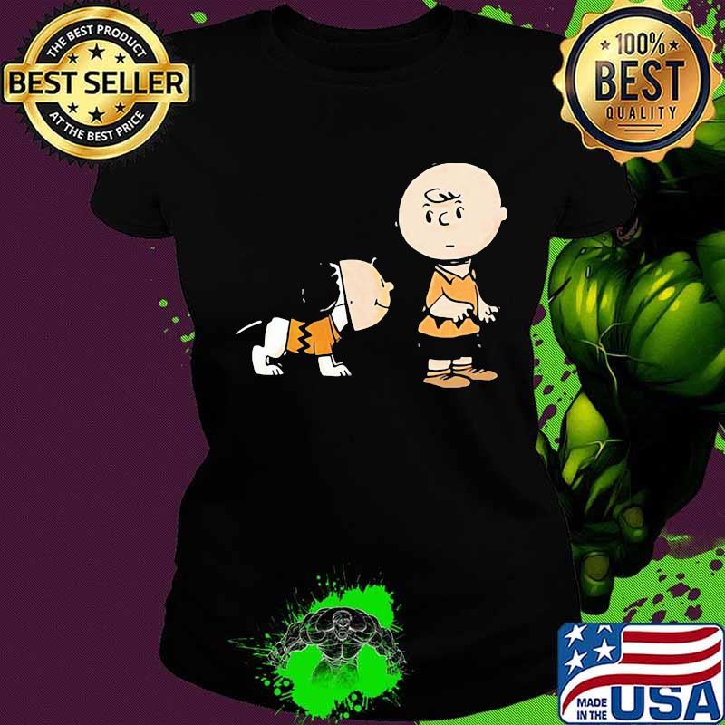 Charlie brown and snoopy dog s Ladies tee Charlie brown and snoopy dog s Ladies tee