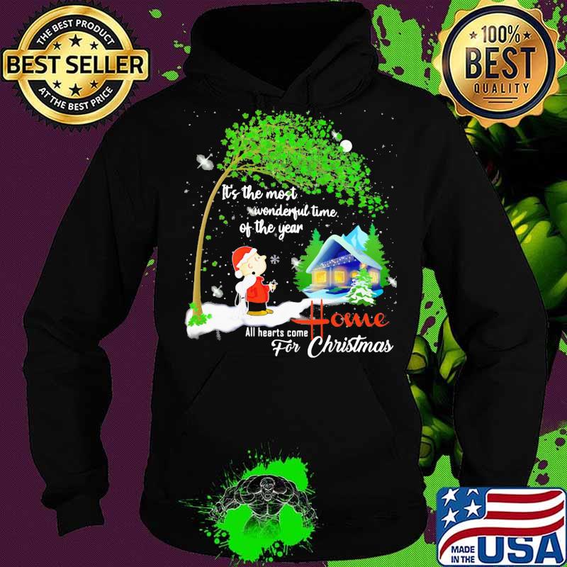 Charlie brown and snoopy it's the most wonderful time of the year all hearts come home for christmas s Hoodie Charlie brown and snoopy it's the most wonderful time of the year all hearts come home for christmas s Hoodie