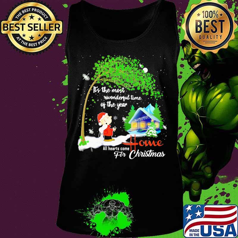 Charlie brown and snoopy it's the most wonderful time of the year all hearts come home for christmas s Tank top Charlie brown and snoopy it's the most wonderful time of the year all hearts come home for christmas s Tank top