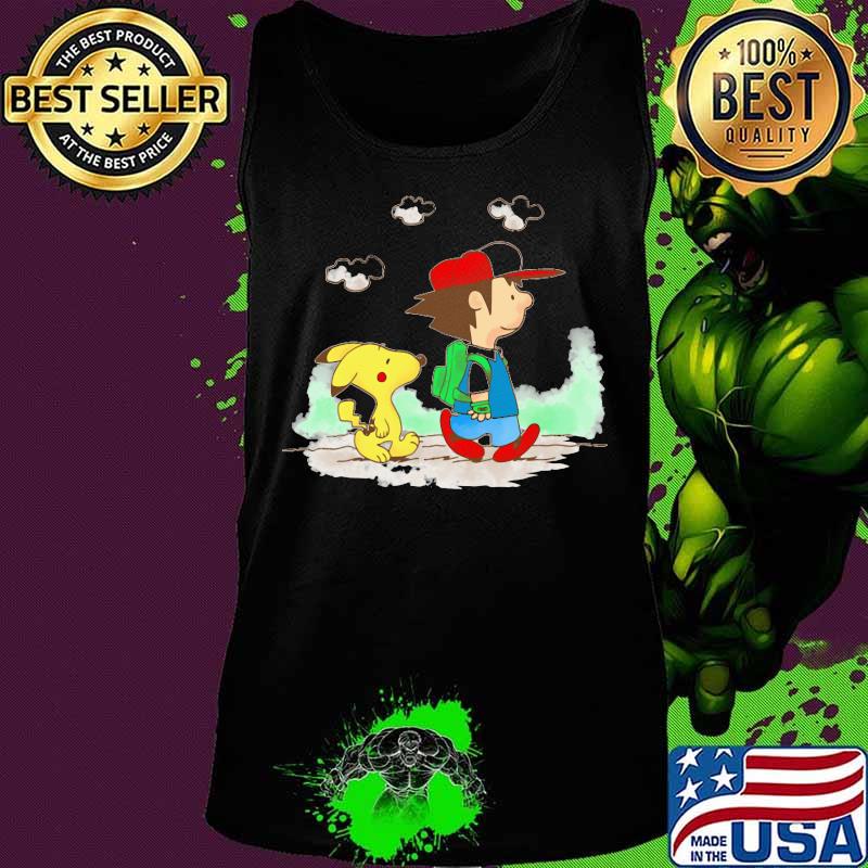 Charlie brown and snoopy pikachu cartoon s Tank top Charlie brown and snoopy pikachu cartoon s Tank top
