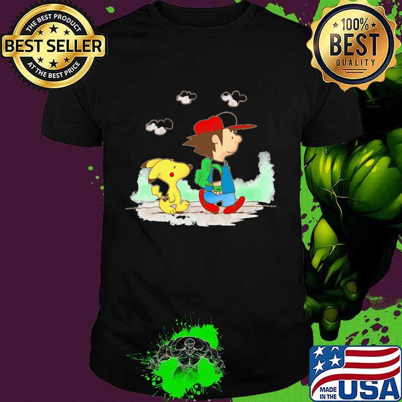 Charlie brown and snoopy pikachu cartoon shirt Charlie brown and snoopy pikachu cartoon shirt