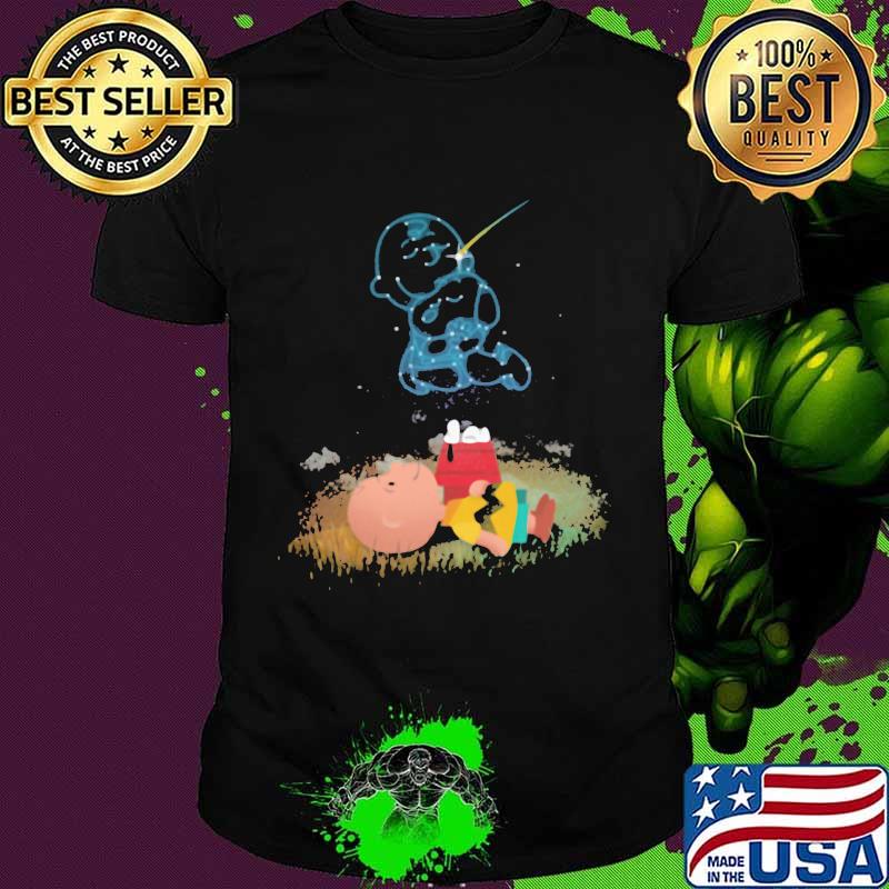 Charlie brown and snoopy sightseeing star wars shirt