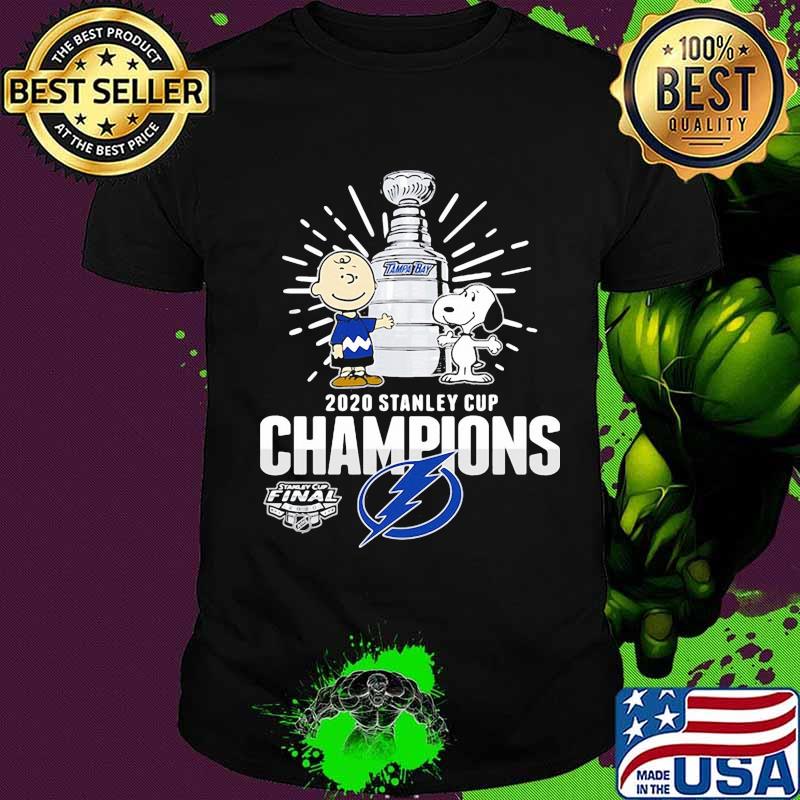 Charlie brown and snoopy tampa bay lightning 2020 stanley cup champions shirt