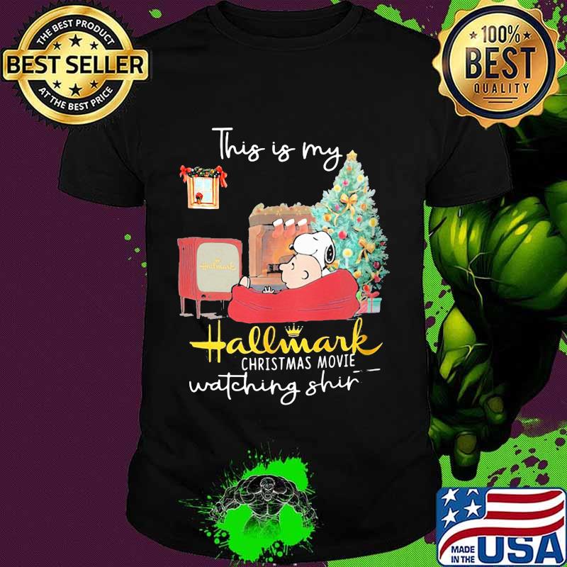 Charlie brown and snoopy this is my hallmark christmas movies watching shirt