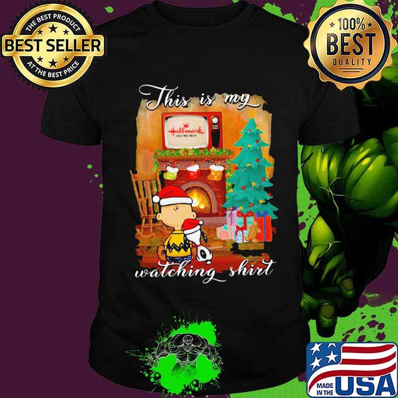 Charlie brown and snoopy this is my watching ugly christmas shirt