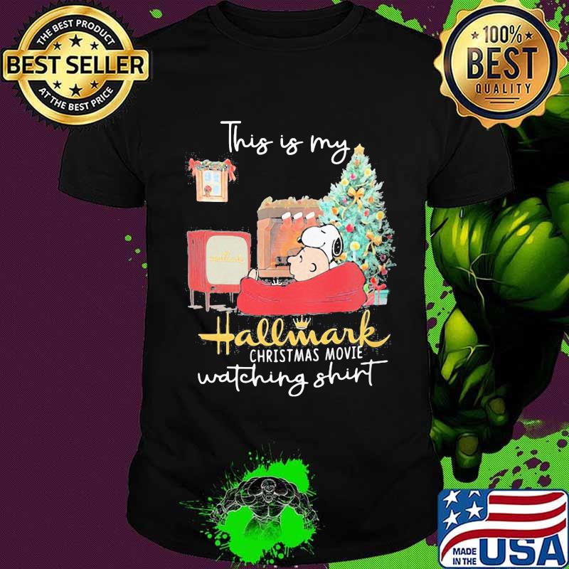 Charlie brown and snoopy this my hallmark merry christmas movie watching shirt Charlie brown and snoopy this my hallmark merry christmas movie watching shirt