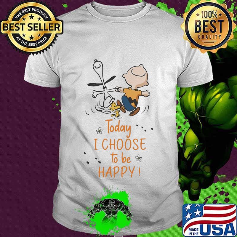 Charlie brown and snoopy today i choose to be happy shirt